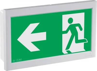 Produktbild von Dreifke® Schild I LED-Piktogramm Rettungszeichen Rettungsweg links, Polycarbo...
