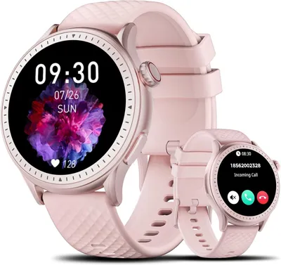 Produktbild von Smartwatch Herren Damen, 1,46" AMOLED Fitnessuhr mit Telefonfunktion, 110+ Sportmodi Smart Watch Fitness Tracker mit Pulsmesser Schlafmonitor Schrittzähler, 3ATM Wasserdicht Sportuhr iOS/Android