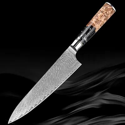 Immagine prodotto di Coltello da chef moderno extra affilato con manico colorato Il vostro coltello multiuso in cucina per cuochi professionisti e dilettanti