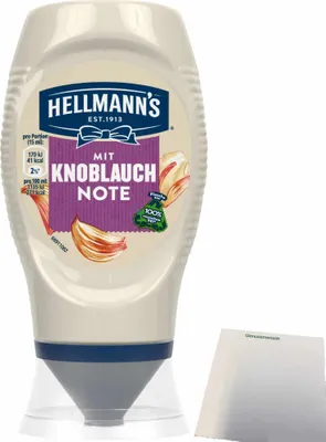 Produktbild von Hellmann's Sauce mit Knoblauchnote (250ml Squeezeflasche) + usy Block