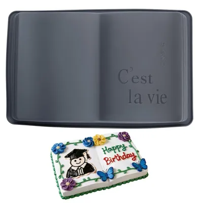 Immagine prodotto di Stampo in silicone a forma di libro, antiaderente, dimensioni 32 x 19,8 x 4,8 cm, qualità alimentare