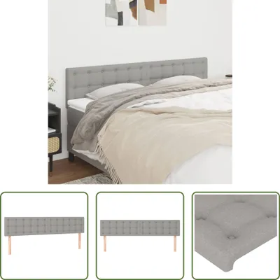 Produktbild von The Living Store Kopfteile 2 Stk. Hellgrau 90x5x78/88 cm Stoff