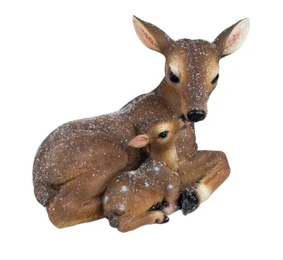 Produktbild von Hirsch Kuh Reh Kitz Rehkitz Kind Rentier Bock Elch Geweih Deko Figur Skulptur
