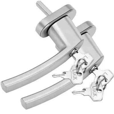 Immagine prodotto di Deuba Maniglia per Finestra con Serratura 2x Chiusura a Chiave Perno 35mm Maniglie di Sicurezza