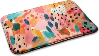 Produktbild von Teppich Wohnzimmer Schlafzimmer Modern - 90 cm x 60 cm - Abstrakte Komposition Von Farben