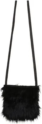 Produktbild von Schwarze Plüschtasche aus 100% Polyester mit den Abmessungen 18 cm x 18 cm