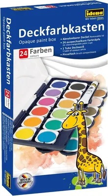 Produktbild von Idena Deckfarbkasten 24er 1 Tube Deckweiß