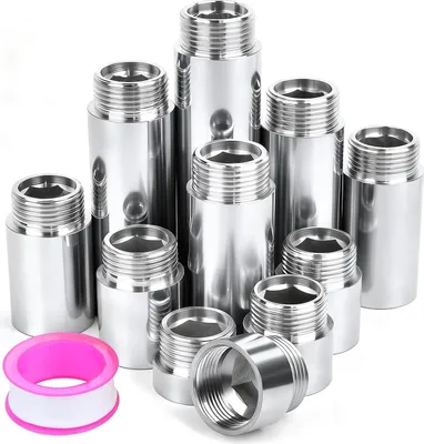 Image de Prolongateur de robinet de 70 mm, 3/4 de pouce, en laiton chromé, 1 pièce, pour robinetterie
