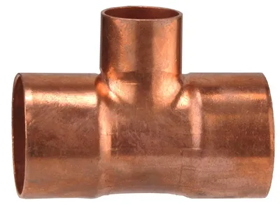 Produktbild von Cornat Löt-T-Stück, Kupfer, 3 Muffen, 1 reduzierter Abgang, A 28 mm, B 22 mm, 1 Stück, T51302822