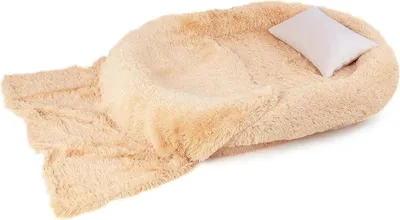 Zdjęcie produktu dla Legowisko dla ludzi i psów – ogromne owalne legowisko dla zwierząt domowych 171 x 115 cm – zdejmowana poszewka – można prać w pralce – imitacja skóry  – kolor brązowy