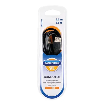 Immagine prodotto di Bandridge Usb 2.0 A maschio a Usb 2.0 A femmina 2 M nero