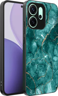 Produktbild von Geeignet für Oppo Reno 14 F Telefon Fall mit Marmor Druck - TPU zurück Abdeckung Fall Marmor Design - Gold Grün - Smartphonica