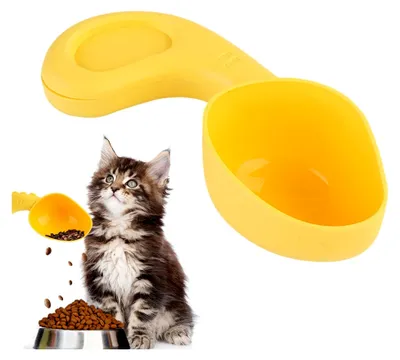 Produktbild von Katzenfutter Schöpflöffel - Spülmaschinengeeignetes Fütterungszubehör für Hunde und Katzen | Für den Einsatz in Innenräumen, im Freien, auf Reisen und in Wohnungen