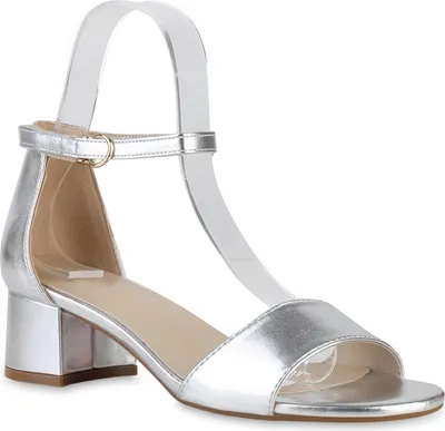 Produktbild von VAN HILL Damen Klassische Sandaletten Elegante Schuhe 841131, Farbe: Silber, Größe: 37