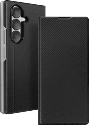 Produktbild von Avizar, Klapphülle Galaxy Z Fold7 mit Textur und integrierter Standfunktion, Schwarz