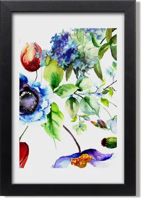Produktbild von Bild 20x30 MDF-Rahmen, Wandkunst Wildblumen
