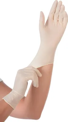 Image de Hygostar 2676 Latexhandschuhe Grip weiß Gr. 7/S puderfrei