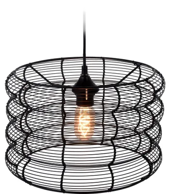 Obrázok produktu pre Stropné svietidlo, okrúhle, 34 cm, čierne - Home Styling Collection