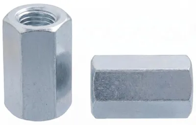 Immagine prodotto di Raccordo a manicotto M8 x 24 zincato, 20 pezzi; dado lungo DIN 6334; dado distanziatore; dadi di collegamento
