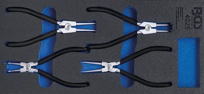 Image de BGS 4025 1/3 Garniture pour servante d'atelier : Jeu de pinces à circlips, 4 pcs.