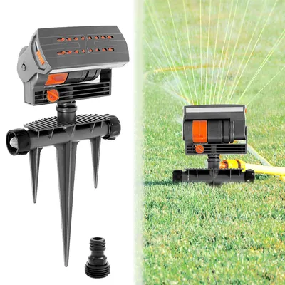 Produktbild von Automatische Rasensprenger, 16 Loch Viereckregner,Flächegartensprenger mit Automatischer Rotationsfunktion,Rasensprinklersystem für Garten und Rasen