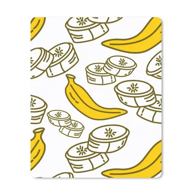 Produktbild von MuchoWow® Mauspad Mousepad Banane - Muster - Obst 19x23 cm - Mousepads - Maus Mat - Pad - Mausunterlage - Mauspads - Spielen