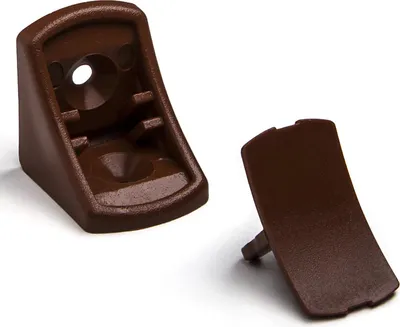 Produktbild von 10 Stück Korpusverbinder Eckverbinder Schrankverbinder Möbelverbinder Winkel für Möbel 24 x 24 x 20 mm Farbe: Birnenholz