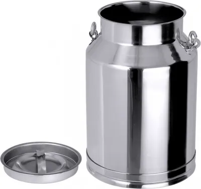 Produktbild von Transportkanne, Milchkanne, Kanne, 10-20 Liter, extra schweres 18/10, mit Deckel : 10 l Variante: 10 l