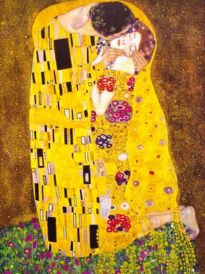 Produktbild von Gustav Klimt Kunstdruck Bild - Der Kuss, 1908 (80 x 60 cm)