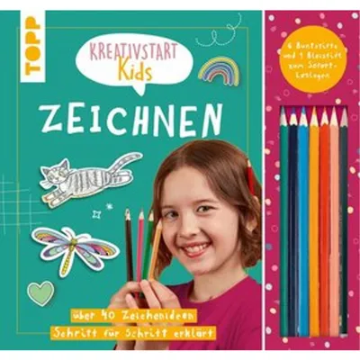 Zdjęcie produktu dla Kreativstart Kids Zeichnen. Anleitungsbuch und Material