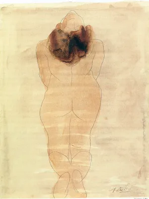 Produktbild von Auguste Rodin Kunstdruck Bild - Kniende Frau (80 x 60 cm)