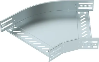 Produktbild von Obo Bettermann 6036106, Eckverbindungsbeschlag, Zink, Stahl, 45°, 300 mm, 60 mm