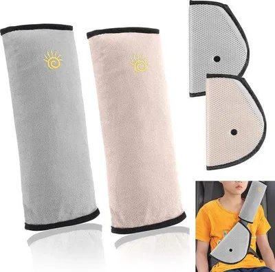 Produktbild von Famanu Sicherheitsgurtpolster 2er Set - Grau und Beige