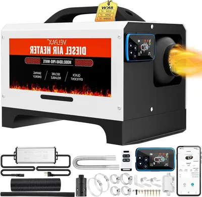 Image de Chauffage diesel mobile - Chauffage pour camping-cars - Chauffage pour caravanes - 8 kW - Écran LCD - Télécommande
