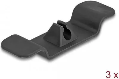 Produktbild von DELOCK Kabelhalter Clip selbstklebend Set 3 Stück schwarz