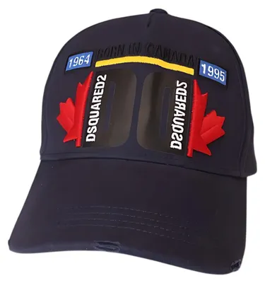 Immagine prodotto di Cappello da baseball Dsquared2 in cotone, colore blu