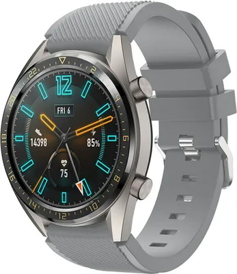 Produktbild von Strap-it Huawei Watch GT 2 Silikonarmband (Grau)