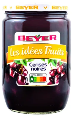 Produktbild von Beyers Schwarzkirschen mit Kern in Sirup – 66 cl / 640 g