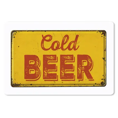 Produktbild von MuchoWow® Schreibtischunterlage Mancave - Metallschild - Vintage - Zitate 60x40 cm - XXL Mauspad - Großes Mauspad