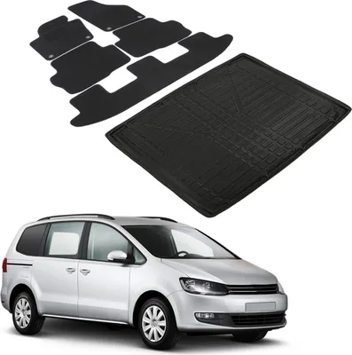 Image de Ensemble Tapis Velours Sur Mesure et Coffre TPE pour Volkswagen Sharan 2 Depuis 2010