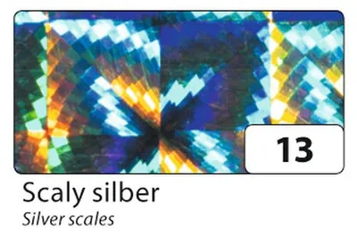 Obrázok produktu pre Folia holografická fólia, 40x100cm, samolepiaca, 10 roliek, strieborná farba