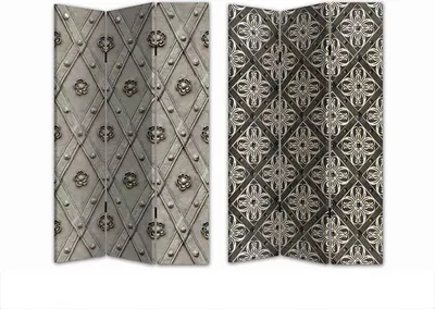 Produktbild von Paravent 1,7 m x 1,2 m beidseitig bedruckt mit 2 Motiven, flexibler Raumteiler