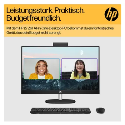 Produktbild von HP 27-cr0471ng - All-in-One (Komplettlösung) - Ryzen 7 7730U - RAM 16 GB - SSD 512 GB - NVMe - Radeon Graphics - 1GbE, Wi-Fi 6, Bluetooth - WLAN: 802.11a/b/g/n/ac/ax, Bluetooth 5.4 - Win 11 Home - Monitor: LED 68.6 cm (27")