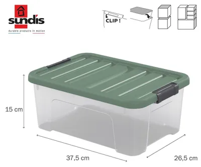 Produktbild von WAVE BOX SUNDIS Clipbox, 10 l, B 37,5 x T 26,5 x H 15 cm
