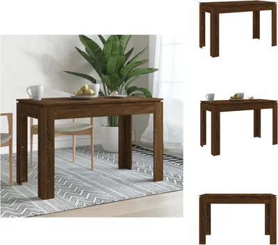 Obrázok produktu pre vidaXL Jedálenský stôl hnedý dubový vzhľad 120x60x76 cm materiál na báze dreva - Jedálenské stoly