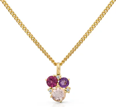 Produktbild von Orolino Halskette 585/- Gold 42/45cm gelb Rosenquarz rosa 500341457-1