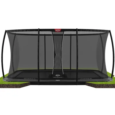 Produktbild von Berg Ultim Elite Trampolin FlatGround Grau 500 cm, Sicherheitsnetz Deluxe XL