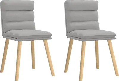 Produktbild von Esszimmerstühle 2 Stk. Wolkengrau Stoff, Esszimmerstühle DesignMöbel