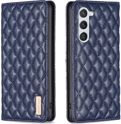 Produktbild von Galaxy S23 Hülle, Elegant Bookstyle Flip Leder Kartenfächer Schutzhülle mit Ständer für Samsung Galaxy S23 Blau