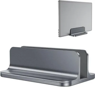 Produktbild von Famanu Laptopständer Aluminium - vertikal, für 10-17,3 Zoll Laptops, grau